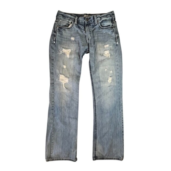 BKE Jeans Men 33 Bootcut Carter Distressed Mid Rise (W33 L32) - Picture 1 of 14